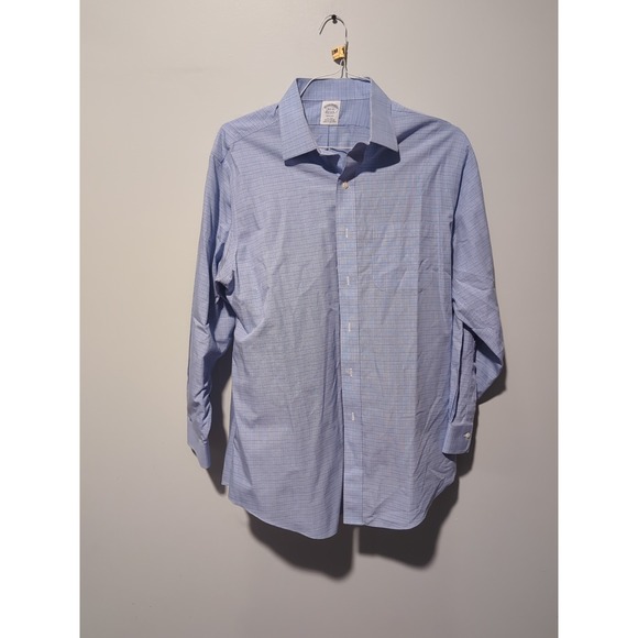 Brooks Brothers Dress Shirt, Men's 16.5 33, Regent Blue Plaid,‎ Button Down - Picture 1 of 7